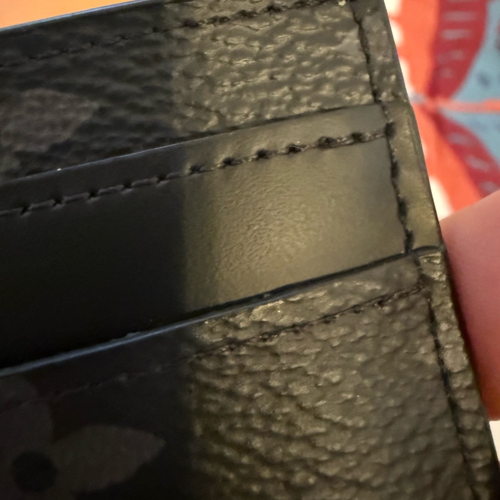 Louis Vuitton Black Monogram Card Holder authentic.  Rarely used. Like new. - Picture 8 of 16